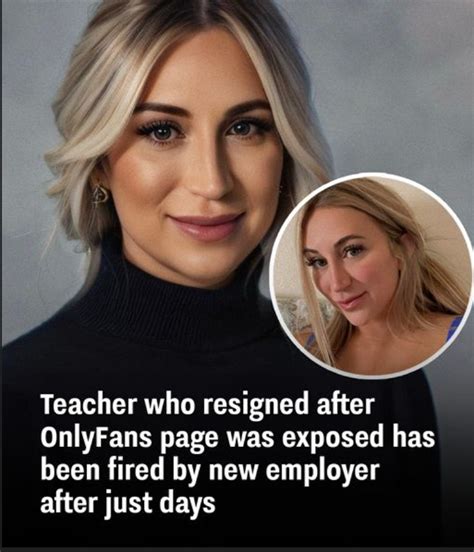 teacher fired because of onlyfans|Teacher who resigned after her OnlyFans page was discovered。